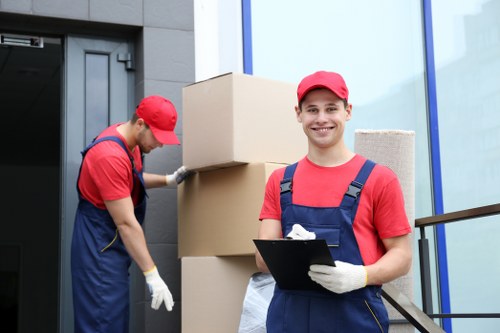 House removal team preparing a local move in Earls Court