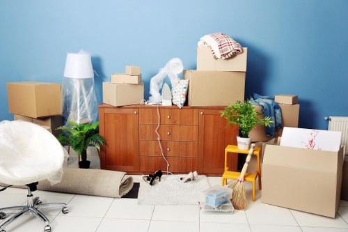Removal van ready for a residential move in Earls Court