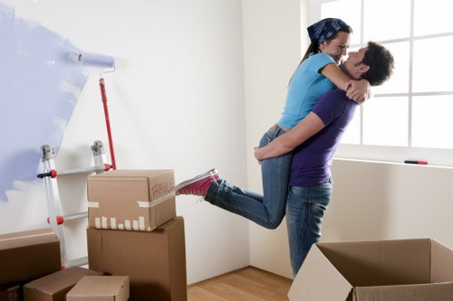 Removal van ready for a local house move in West London