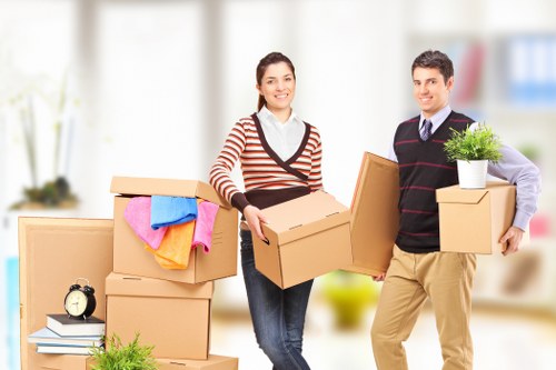 Commercial moving team planning an office relocation in Earls Court